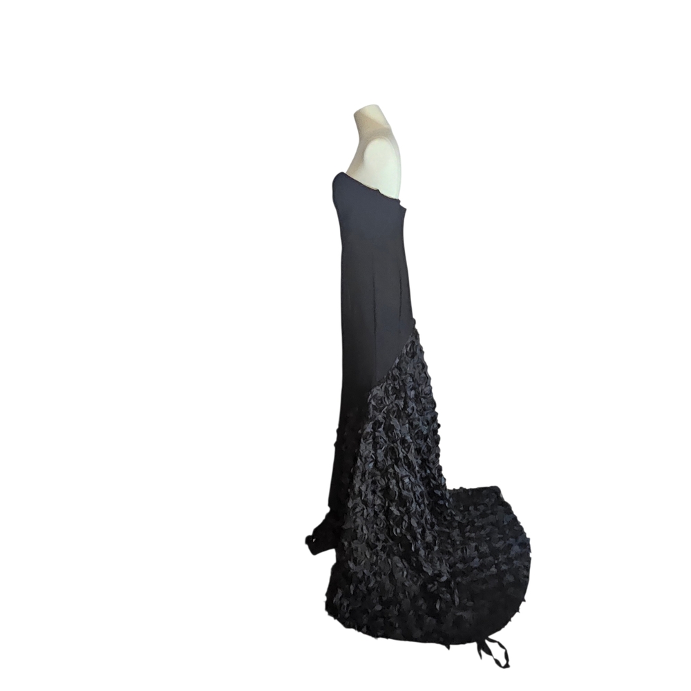 Mac Duggal Long Formal Dress 65219 Black Gown Mermaid Cut Size 8 - Picture 5 of 13